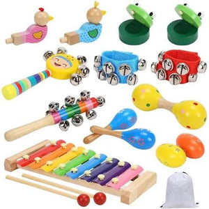 Nyla Tots 11-in-1 Wooden Musical Instruments Set